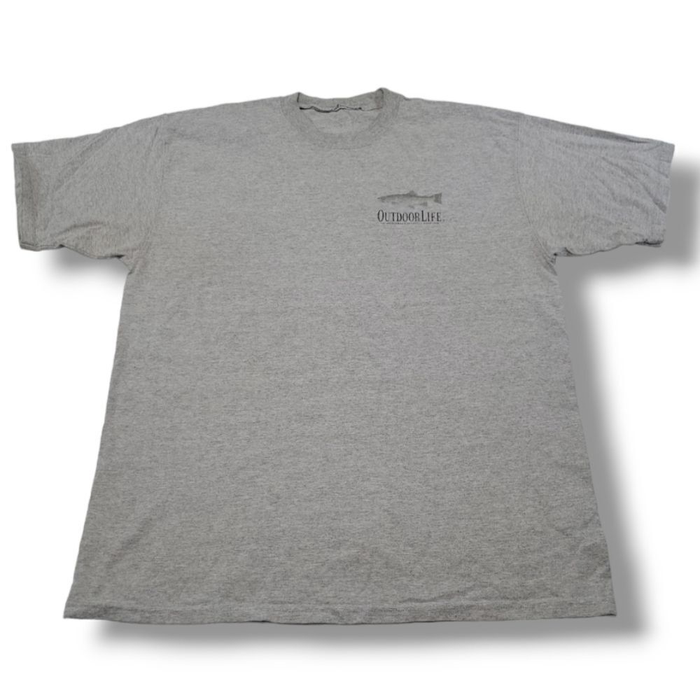 Vintage Outdoor Life Shirt Size XL Rainbow Trout Graphic Tee Graphic Print Shirt